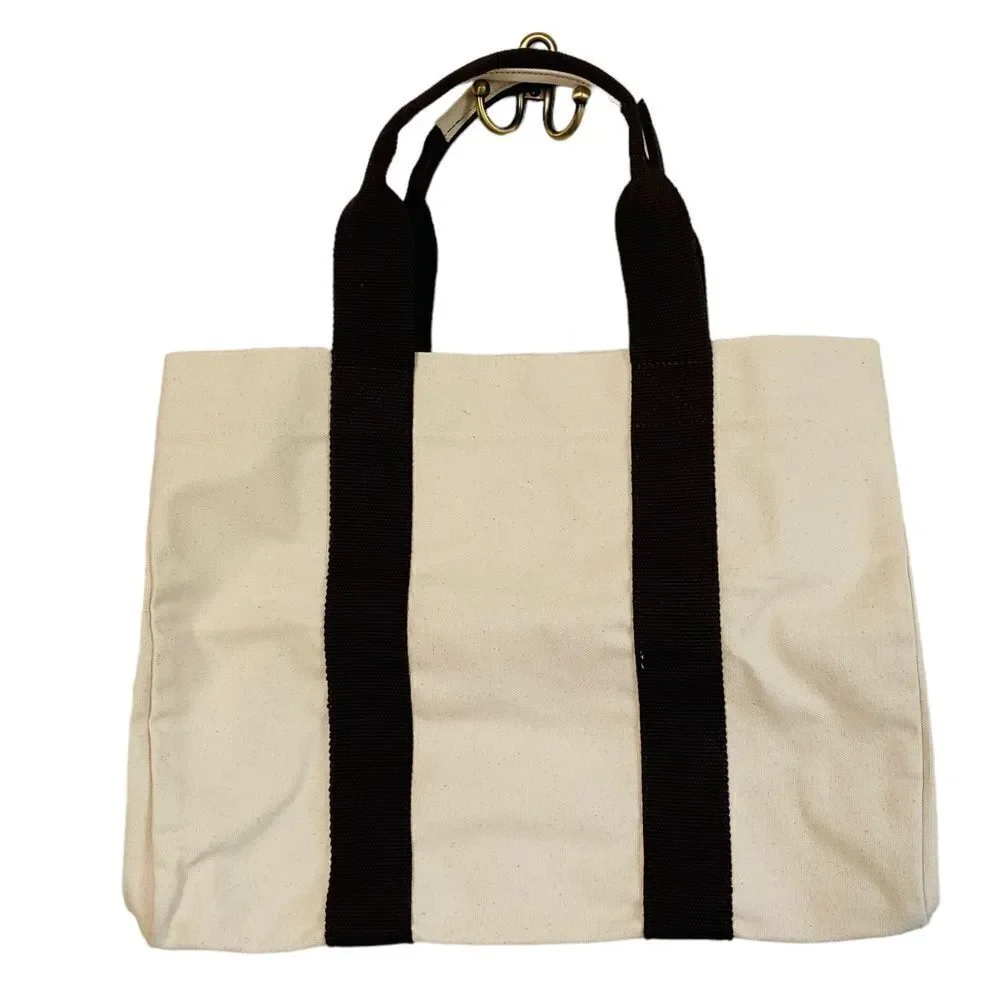 Le Bar Marche x Rachel Zoe Curateur La Plage Canvas Beach Tote NWT